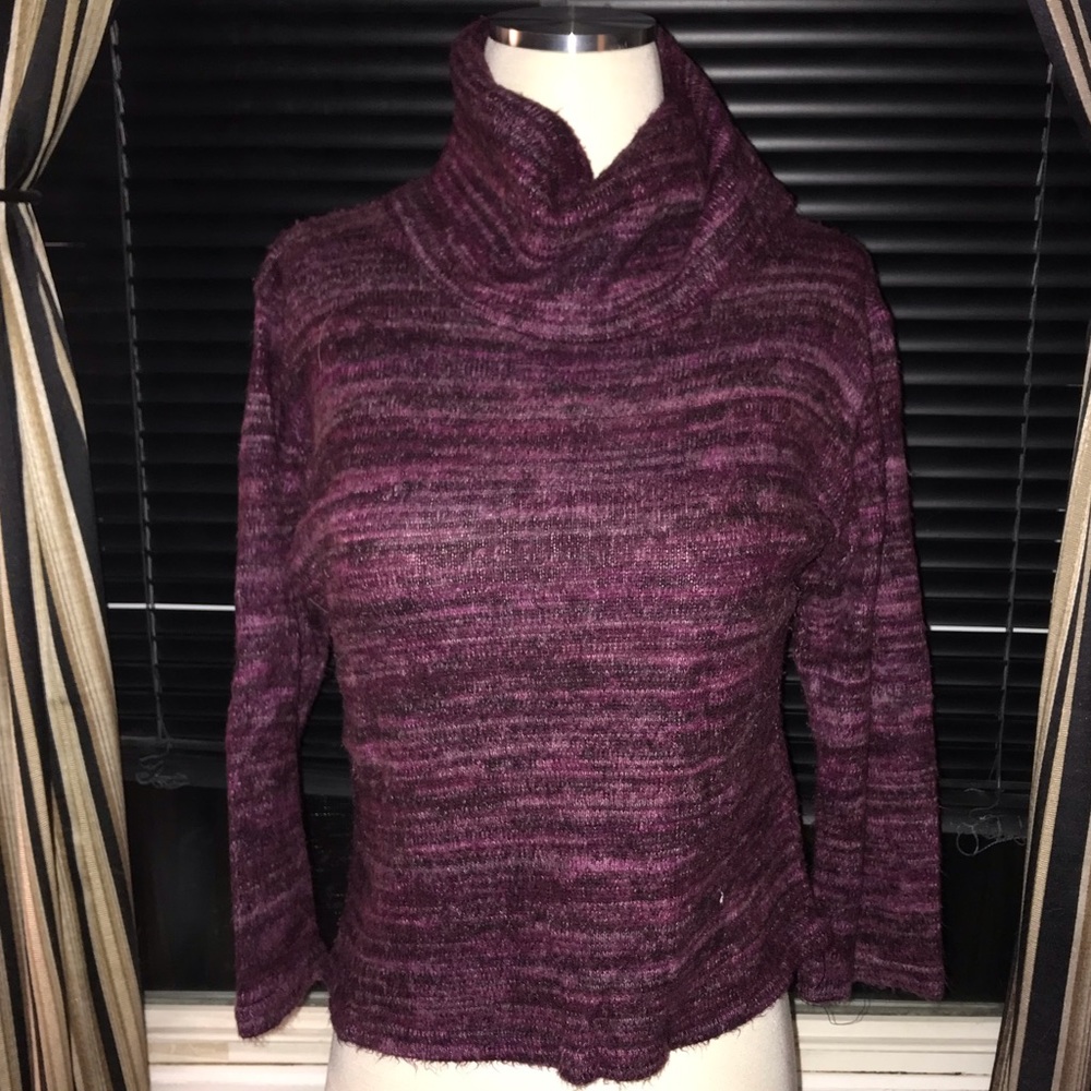 Cozy deep purple sweater.
